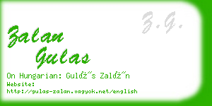 zalan gulas business card